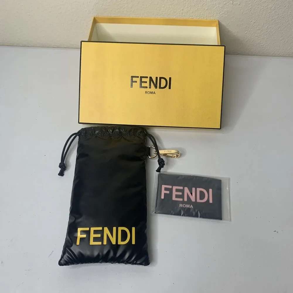 Authentic Fendi Roma Sunglasses Eyeglasses Box Black Soft Case Pouch Cloth
